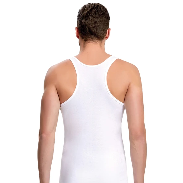 İlke 119 Erkek Rambo Atlet Beyaz    XL - Resim 2