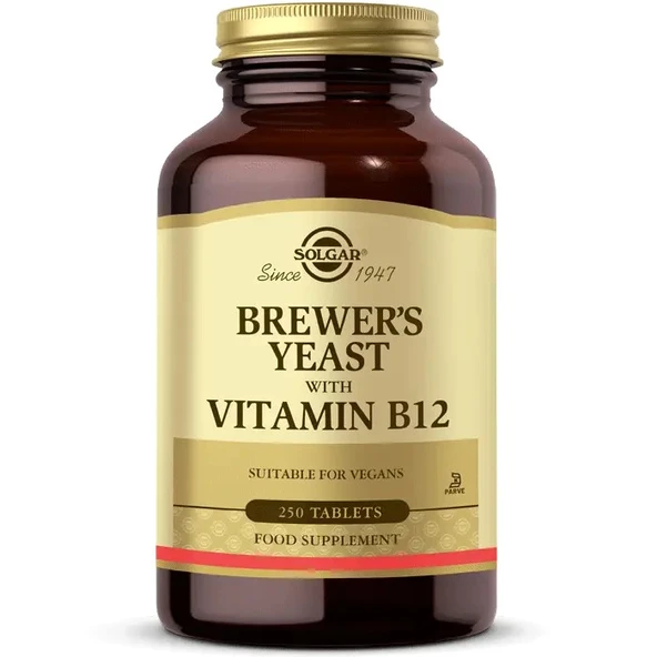 Solgar Brewer's Yeast With Vitamin B12 250 Tablet ürün görseli