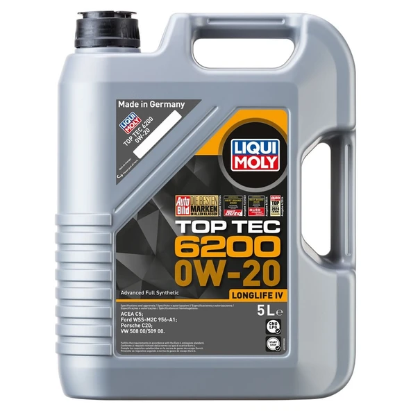 Liqui Moly Top Tec 6200 0W20 5 Lt (20789) Motor Yağı ürün görseli 1