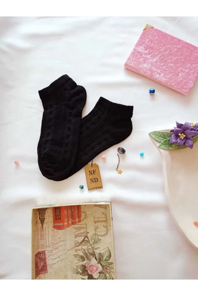 PAMUKLU BURUN DİKİŞSİZ KADIN PATİK ÇORABI YUMUŞAK KISA KONÇ DESENLİ ÇORAP TEK ADET 36-40 - Resim 4