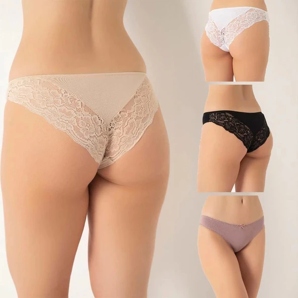 Confeo 804-001 Kadın Dantelli 4'lü Bikini Külot ürün görseli 1