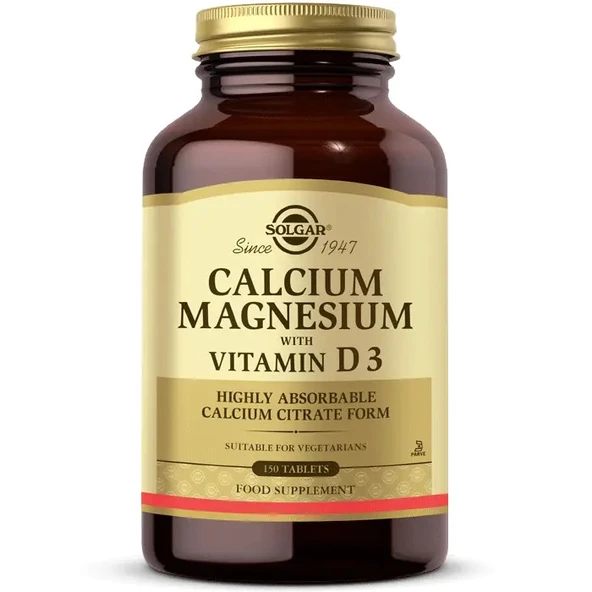 Solgar Calcium Magnesium Vitamin D3 150 Tablet ürün görseli