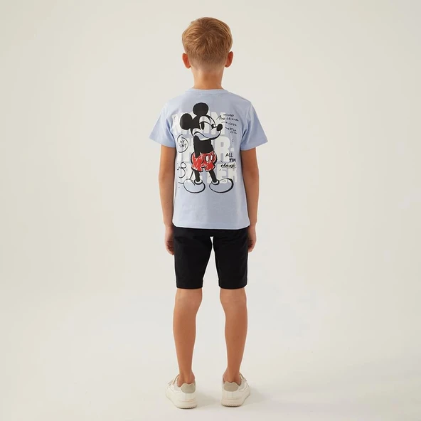 Mickey Mouse 4872C Erkek Çocuk Yazlık Bermuda Pijama Takım - Resim 4