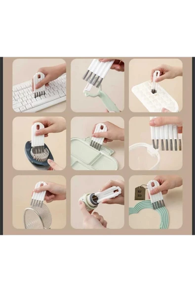 DETAY VE BOŞLUK TEMİZLEME FIRÇASI KLAVYE BANYO MUTFAK ARABA PENCERE TEMİZLEME KÖŞE TEMİZLEME - Resim 4