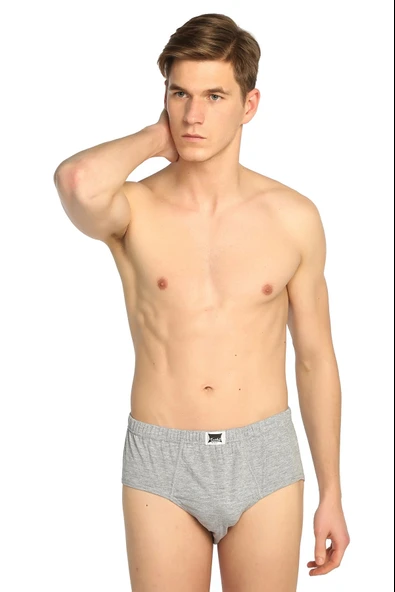 Tutku 109 Erkek Renkli Kom Slip (Siyah-Gri) - Resim 2