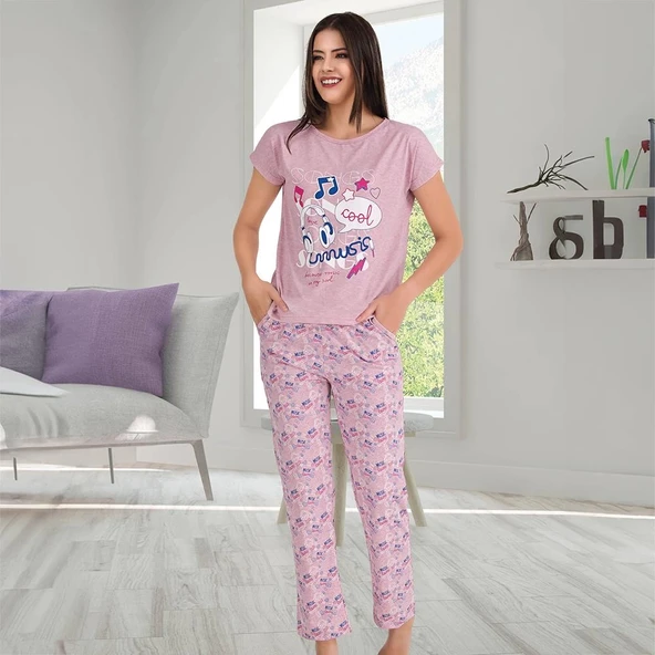 Berland 3326 Kadın Yazlık Uzun Alt Pijama Takım ürün görseli 1