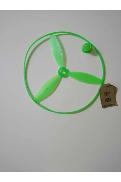 UÇAN DAİRE UFO BAHÇE SPOR FIRILDAK OYUNCAK PERVANE YEŞİL RENKLİ BÜYÜK NOSTALJİK OYUNCAK TEKLİ ürün görseli 1