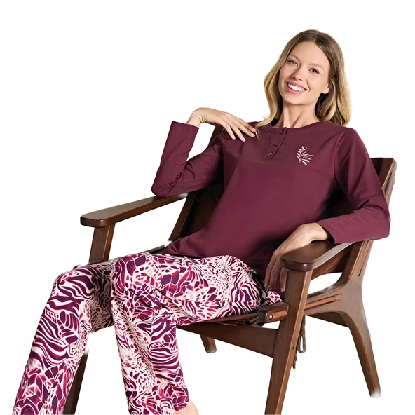 Over Sleep 3126 Kadın Büyük Beden Pijama Takımı ürün görseli 1