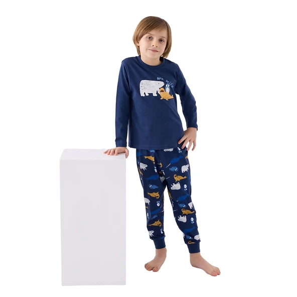 RolyPoly RP3420-2 Erkek Çocuk Kışlık İkili Pijama Takım - Resim 8