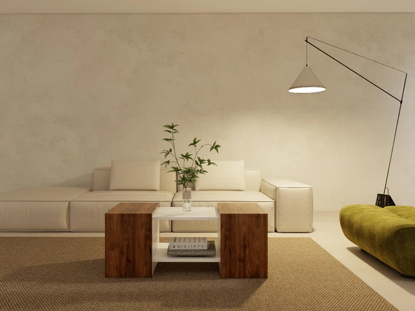 Lupo Orta Sehpa Amalfi Beyaz Renk ürün görseli 1