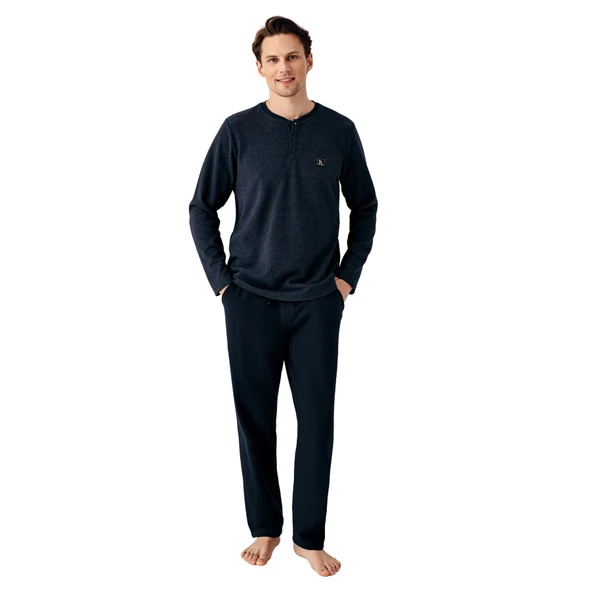 Arnetta AR3503-X Erkek Kışlık Büyük Beden İkili Pijama Takım ürün görseli 1