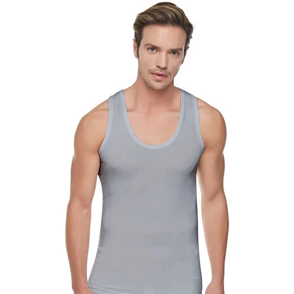 Tutku 102 Ribana Erkek Gri Atlet XXXL 3lü Paket ürün görseli 1