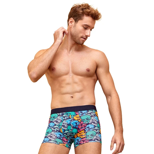 Berrak 4431 Büyük Beden Dijital Baskı Erkek Boxer - Resim 6