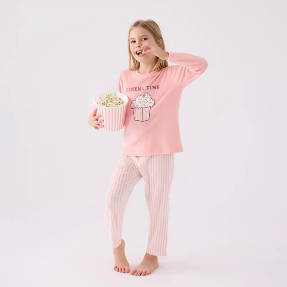 RolyPoly RP3479G Kız Çocuk Garson Boy Kışlık Pijama Takım - Resim 2
