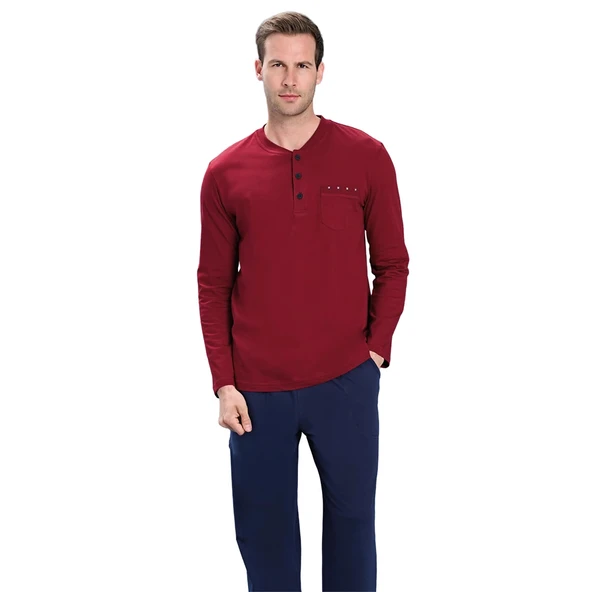 Over Sleep 2105 Erkek Büyük Beden Pijama Takım ürün görseli 1