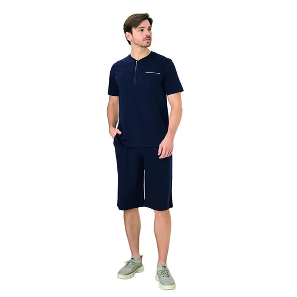 Elitepoint 1706 Erkek Yazlık Şortlu Pijama Takımı - Resim 4