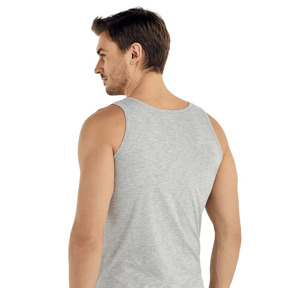 Şahinler E005 6lı Paket Erkek 3Gri-3Siyah Atlet M - Resim 5