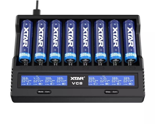 Xtar VC8 Sekizli Li-ion / NI-CD / NI-MH Pil Şarj Cihazı ürün görseli 1