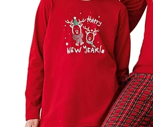 Arnetta AR3514C Anne Kız New Year Kışlık İkili Pijama Takım (Kız Çocuk) ürün görseli