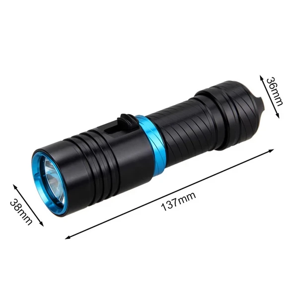 Wison WS-4545 10W 1800 Lümen Su Geçirmez Şarjlı Su Altı Feneri - Resim 3