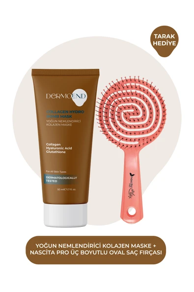 Dermoend Yoğun Nemlendirici Kolajen Maske ve tarak ürün görseli