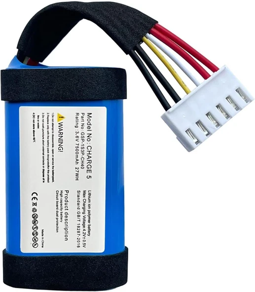 Sertec JBL Charge 5 uyumlu 3.7v 7800 mah Soketli Batarya ürün görseli 1