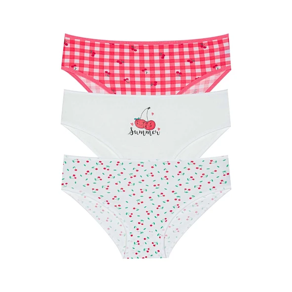 Berrak 6865 Kız Çocuk 3'lü Karışık Renk Külot - Resim 3