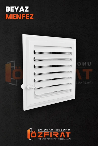 Menfez 60x60 CM / Banyo, Tuvalet - WC Havalandırma Menfezi / Plastik / Beyaz - Resim 2