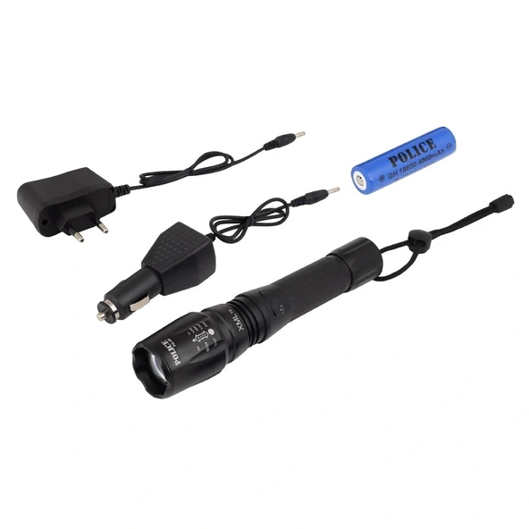 Police Ps-46 Xml6 Led 5 Kademeli Zoomlu Şarjlı El Feneri ürün görseli