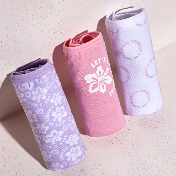 Berrak 6865 Kız Çocuk 3'lü Karışık Renk Külot - Resim 2