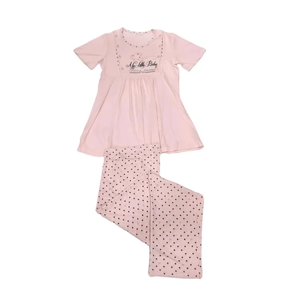 FLZ 24010 Kadın Yazlık Lohusa Pijama Takım - Resim 2