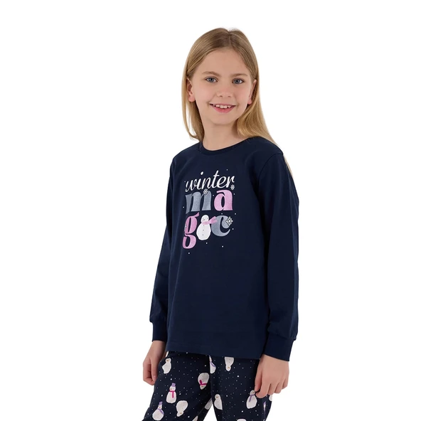 RolyPoly RP3712-G Kız Çocuk Garson Boy Kışlık İkili Pijama Takım ürün görseli