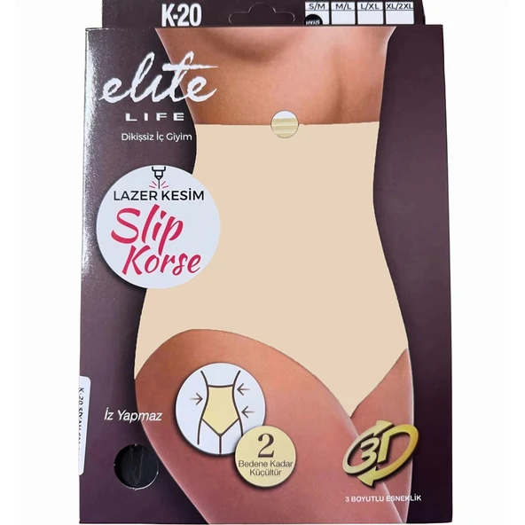 Elite Life 884 K-20 Kadın Lazer Kesim Yüksek Bel ürün görseli 1