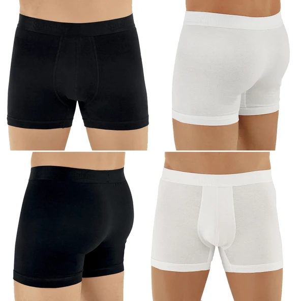 Şahinler E031 Erkek Likralı Boxer Külot 3Beyaz-3Siyah M ürün görseli