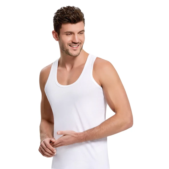 İlke 101 Erkek Askılı Büyük Beden Atlet   3XL ürün görseli 1