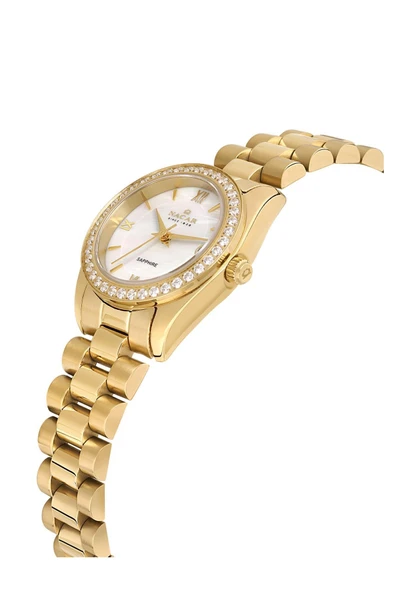 NACAR SAFİR CAM ALTIN KADIN KOL SAATİ NC34-39B715-DSMS - Resim 2