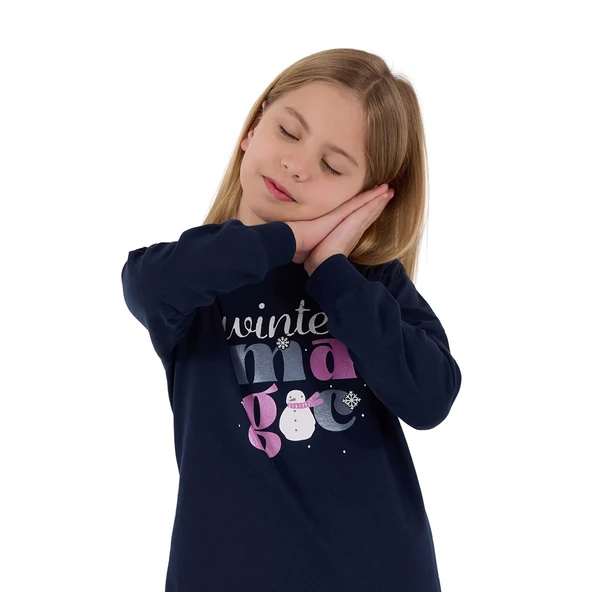 RolyPoly RP3712-G Kız Çocuk Garson Boy Kışlık İkili Pijama Takım - Resim 2