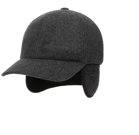 Kulaklı Füme Kaşe Şapka Kışlık Kaşe Erkek Şapka ürün görseli 1