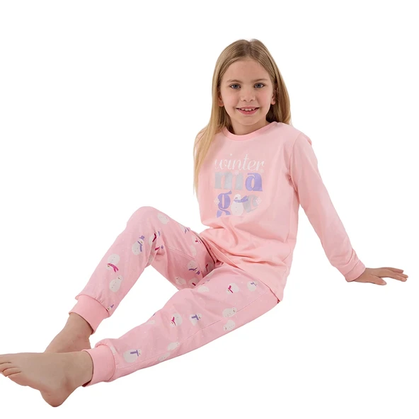 RolyPoly RP3712-G Kız Çocuk Garson Boy Kışlık İkili Pijama Takım - Resim 8