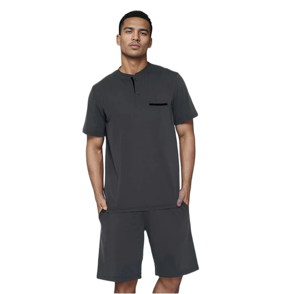 Confeo 940.107 Erkek Modal Patlı Şortlu Pijama Takım - Resim 2