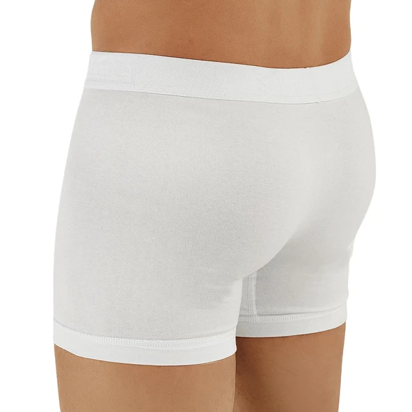 Şahinler E031 Erkek Likralı Boxer Külot 6lı Paket Beyaz M - Resim 2