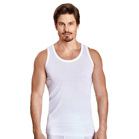 Berrak 1020 Erkek %100 Pamuk Atlet 6lı Paket Beyaz XXL ürün görseli 1