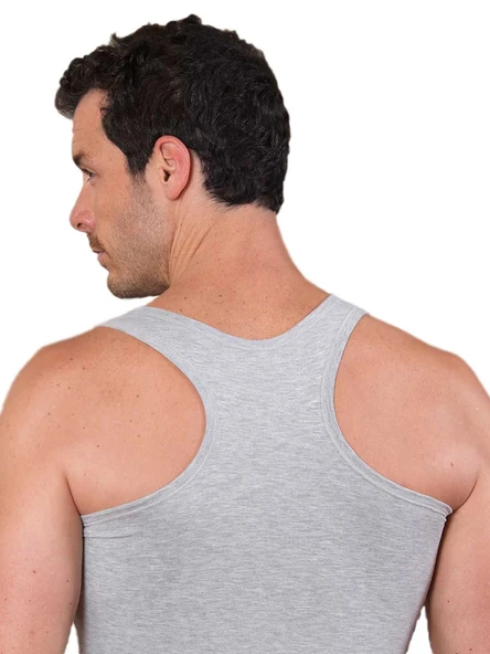 Şahinler ME029 Erkek Renkli Çapraz Atlet - Resim 3