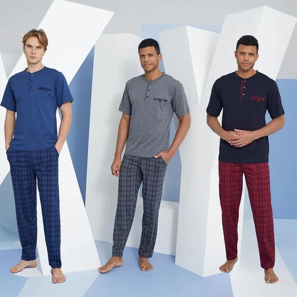 Kly 2118 Erkek Midi Yaka Şortlu Takım - Resim 4