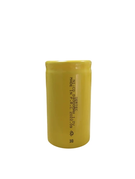 Sertec - 1.2V 4000 Mah - D Büyük Boy - Ni-CD Şarjlı Pil - (Başsız / Flat Head) ürün görseli 1