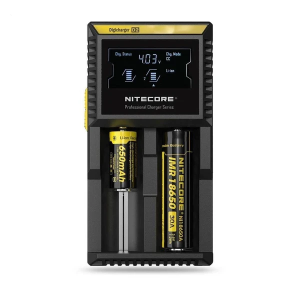 Nitecore D2 Digi Charger Li-ion / NI-CD / NI-MH / LifePO4 Dijital Pil Şarj Cihazı - Resim 2