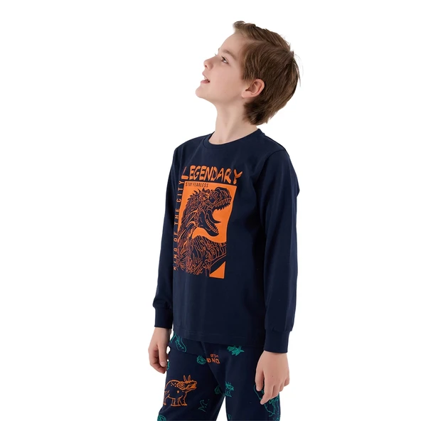 RolyPoly RP3671-2 Erkek Çocuk Kışlık İkili Pijama Takım - Resim 2