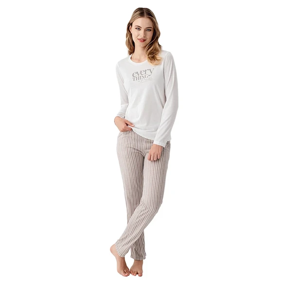 Arnetta AR3424-S Kadın Kışlık İkili Pijama Takım ürün görseli 1