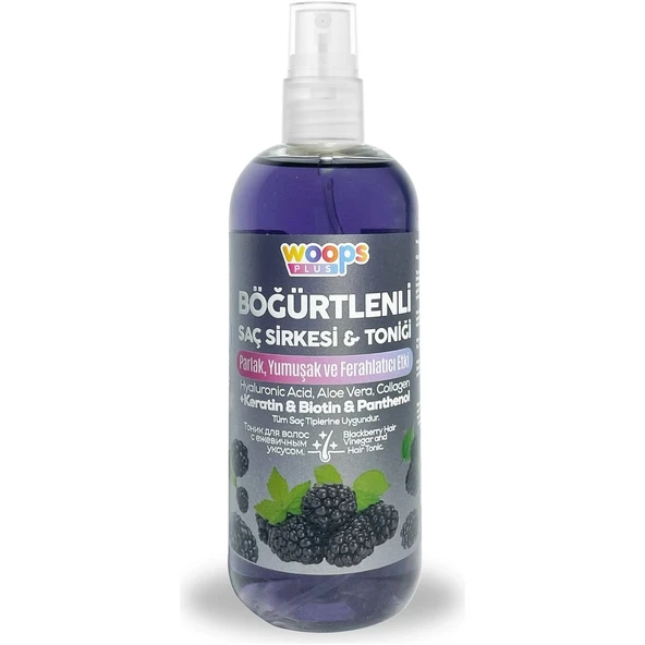 Woops Plus Böğürtlenli Saç Sirkesi ve Saç Toniği ürün görseli