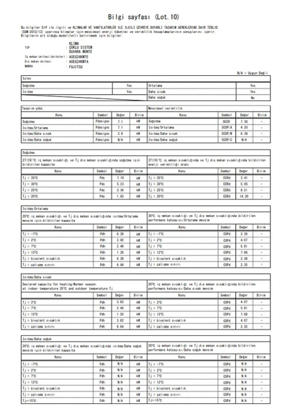Fujitsu ASEG24KMTE Cool 24.000 BTU/h R32 A++ Inverter Klima - Resim 3